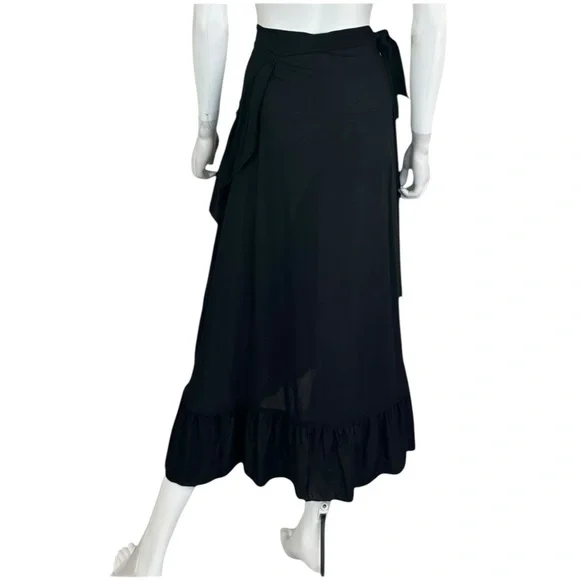 Kate Spade Black Maxi Wrap Skirt Size XS/S C0150 - Picture 3 of 10
